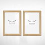 Aberto Design Set de 2 Marcos de Fotos 13 x 18 cm Natural